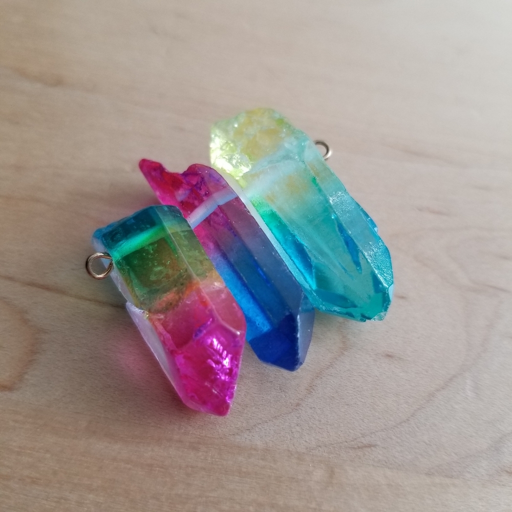 🦄Rainbow Quartz Trio Pendant🦄